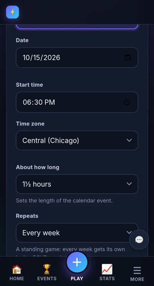 The When card with Schedule for later picked (on a phone)