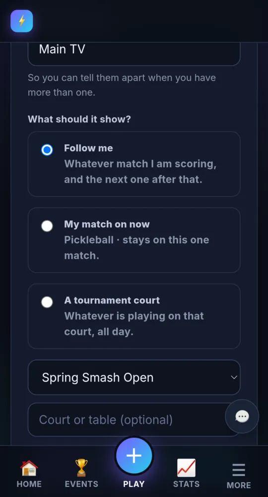 Pair this screen on a phone (on a phone)